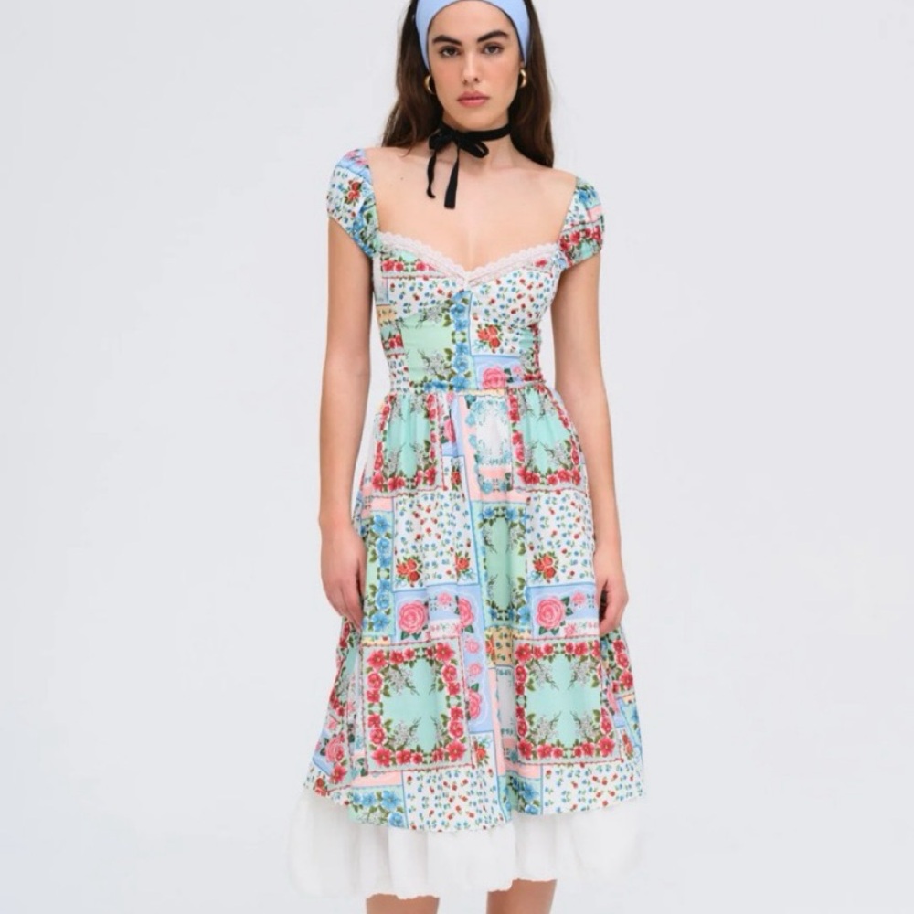 NWOT Floral Patchwork for love and lemons Dress